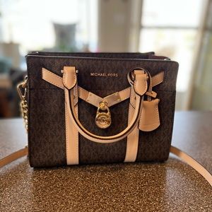 Michael Kors small logo and leather Hamilton